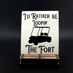 I’d Rather Be Loopin’ The Fort” Decal | Fort Wilderness Camping Golf Cart Sticker | Disney Camper Vinyl Decal | Perfect for Campers, RVs,