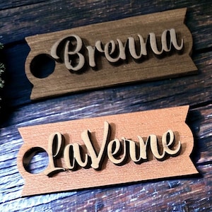 Personalized 64oz Tumbler Name Plate: Custom Wooden Straw Topper