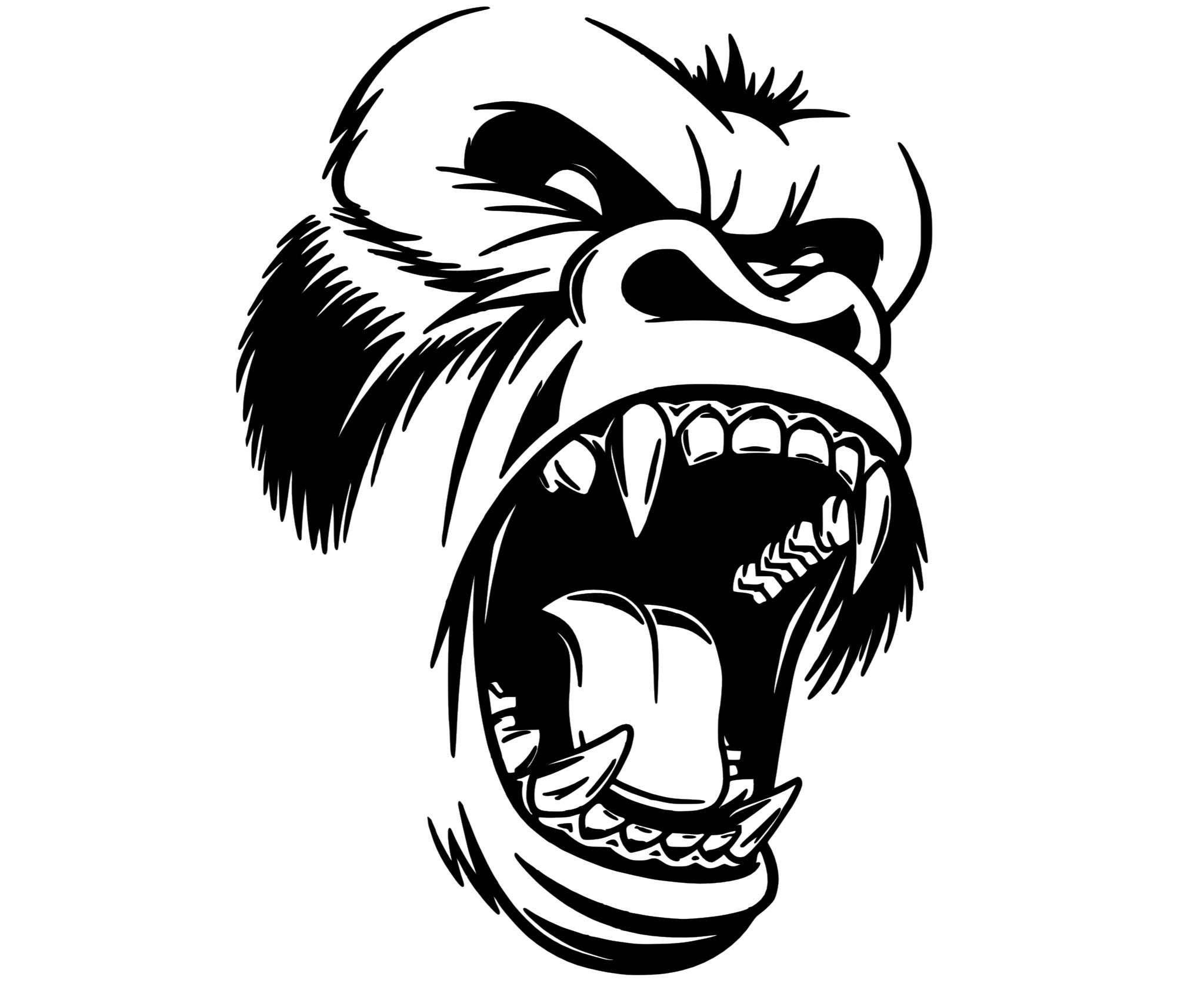 Gorilla Vinyl Decal Etsy