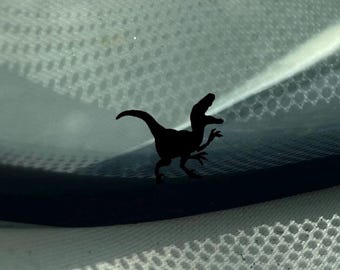 Fierce Raptor Decal: Tiny Dinosaur Sticker for Car, Laptop, Tumbler
