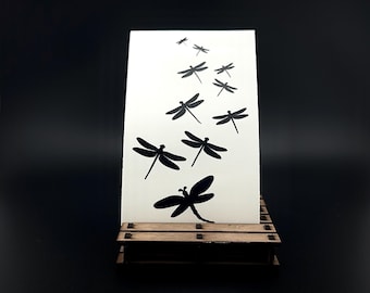 Libelle Vinyl Aufkleber | Good Luck Insekt Aufkleber für Autoscheibe, Laptop, Becher & Gartengeschenk