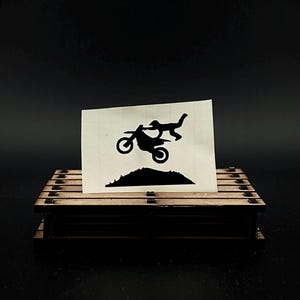 Dirt Biker Easter Egg Vinyl Decal – Hidden Motocross Sticker for Car Windshield, Laptop, Tumbler & More | Durable Oracal 651 | Motocross