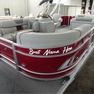 Boat Name Decal , Deck Box Decal , Custom Boat lettering , Pontoon Boat lettering , Registration lettering, Personalized Boat Name