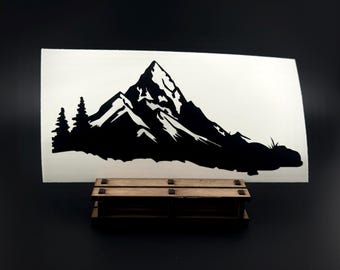 Autoaufkleber Bergkette – Snowy Peak für Outdoor-Liebhaber | Nature Adventure Vinyl Grafik
