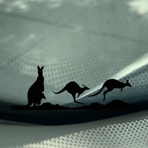 Kangaroo Family Car Decal | Australian Wildlife Vinyl Sticker | Oracal 651 | Animal Window Decal | Outback Adventure Decor