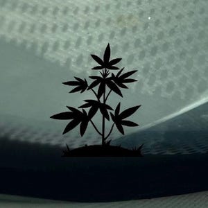 Pegatina de hoja de cannabis – Adhesivo de marihuana 420, vinilo para coche y portátil