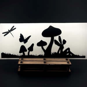 Dragonfly mushroom and fairy Unique Whimsical Easter Egg Car Decal - A Nature-Lovers’ Touch / dragonfly decal / fairy decal / Decals for car