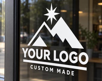 Custom Logo Vinyl Decal, Single-Color Business Window or Vehicle Sticker