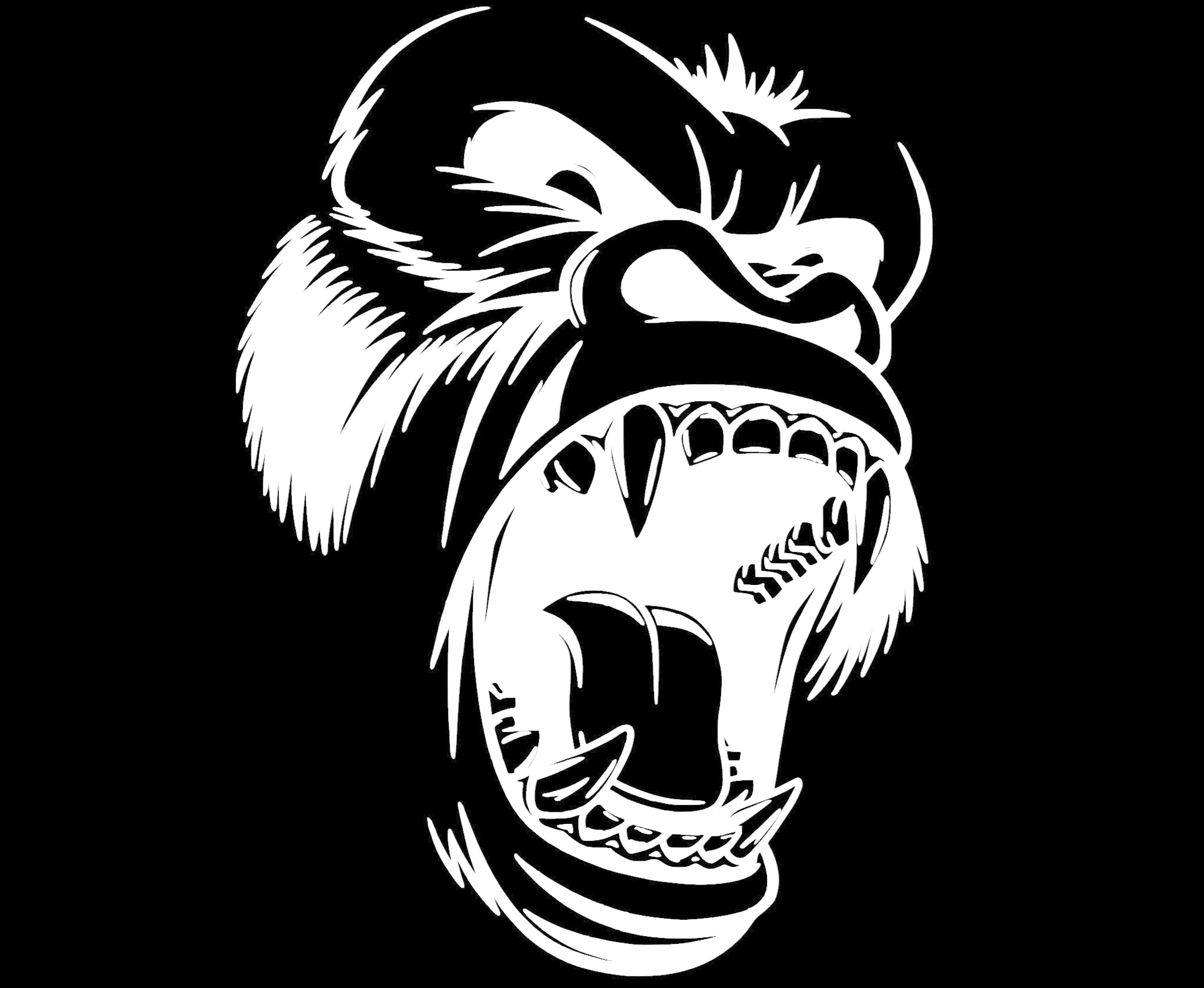 Gorilla Vinyl Decal Etsy