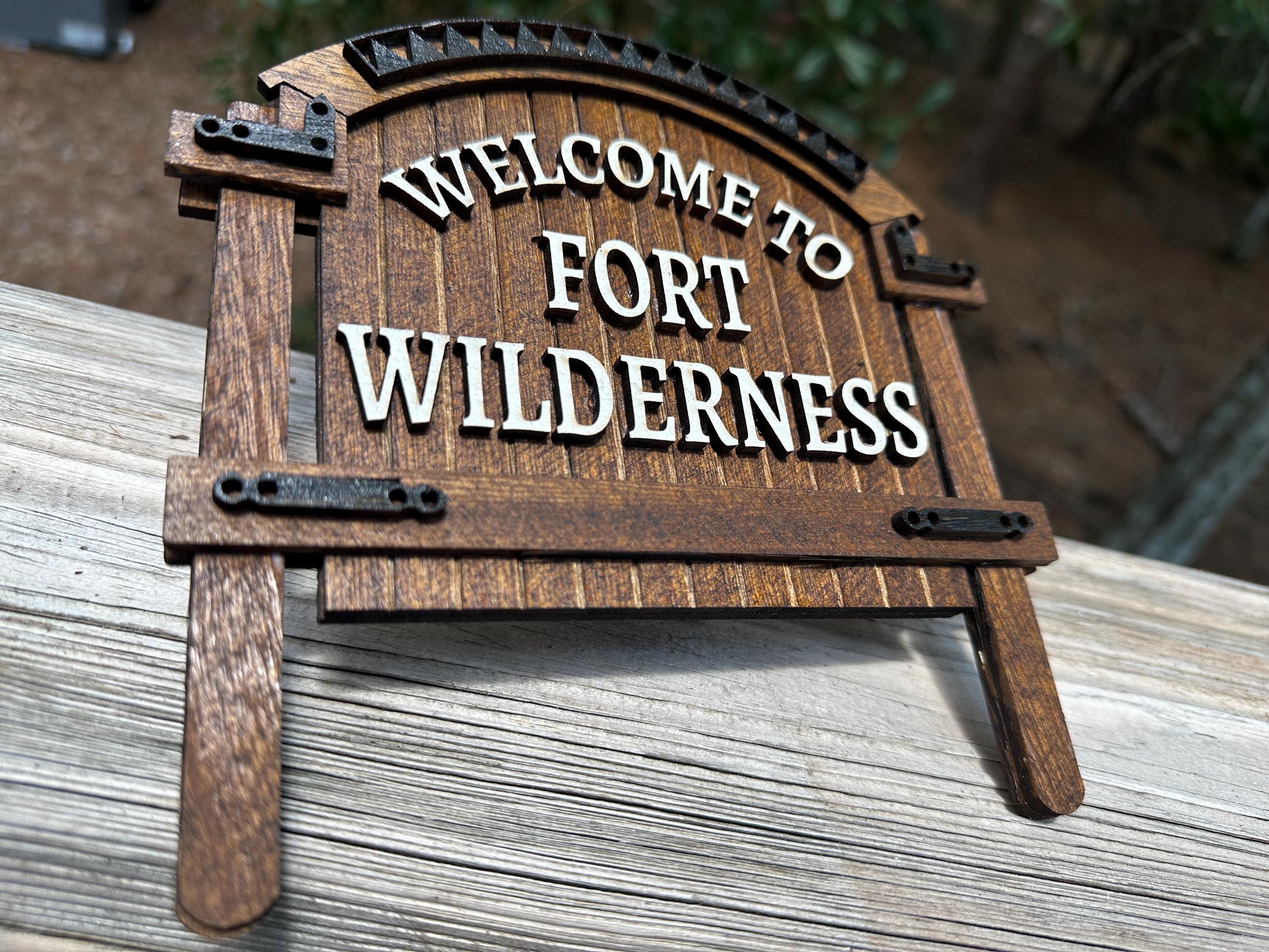 Handcrafted Wooden Fort Wilderness Welcome Sign - Disney Inspired Decor ...