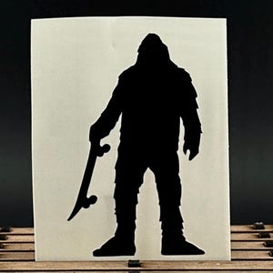 Bigfoot Skater Easter Egg Decal - Sasquatch Skateboard Sticker for Cars and Windshields - Tiny Easter Egg Decals