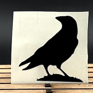 Tiny Crow Hidden Easter Egg Decal - Raven Windshield Sticker for Enthusiasts - Bird Decal - Blackbird - Corvus Sticker -
