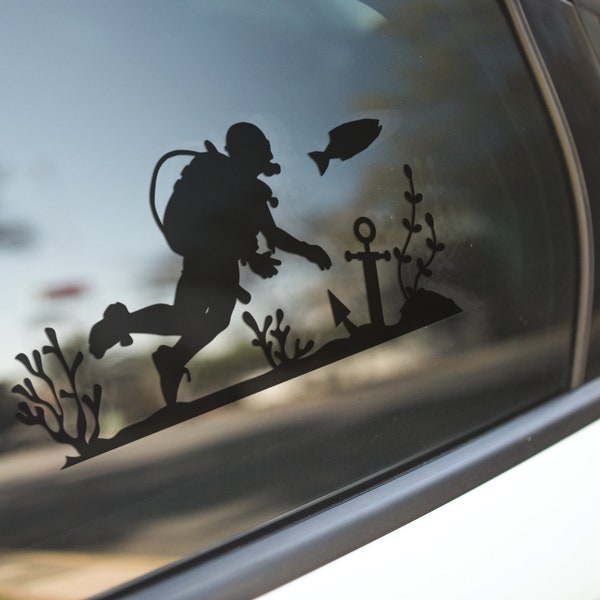 Scuba Diver windshield easter egg decal