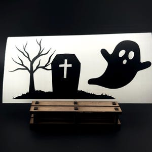 Tombstone and Ghost windshield easter egg decal/ easter egg  decals / 4x4 easter egg decal / Ghost decals / Halloween decal / laptop decals