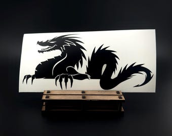 Mythical Dragon Decal – Gothic Fantasy Sticker for Cars, Laptops & Windows | Medieval Vinyl Design