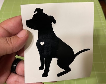 Pitbull Dog Vinyl Decal – American Terrier Sticker for Car Windows, Dog Lovers & Rescue Supporters