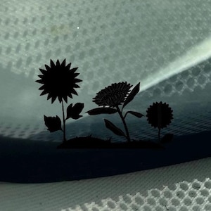 Sunflower Windshield Decal: Oracal 651 Vinyl Car Sticker