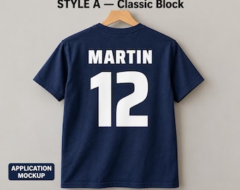 Custom Player Name and Number Heat Transfers, Bulk Team HTV Sets, Transfers Only