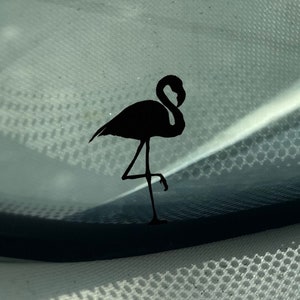 Tiny Flamingo Sticker - Playful and Fun Graphic for Your Car - Oracal 651 Vinyl with Transfer Tape Included - Tiny Easter egg decal sticker