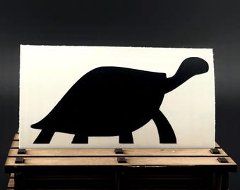 Sticker en vinyle Petite tortue de mer | Sticker vitre de voiture amoureux de l'océan