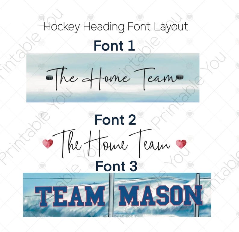 Personalized Hockey Family Print, Billet Family, Hockey Gift (Digital or Print) immagine 4
