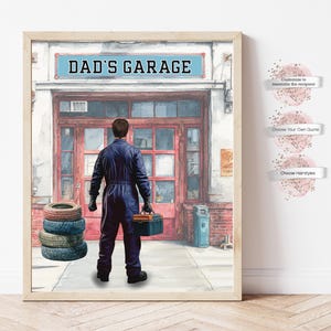 Personalized Gift for Mechanic, Dad’s Garage, Garage Print, Print for Mechanic, Shop Mechanic Gift