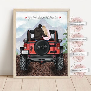 Custom Adventure, Mountains, JK, SUV, Gift for Her, 4x4 Couple, Off Roading, Mudding, Rig, Wheeling, Bogging, Gift for 4x4, Anniversary Gift