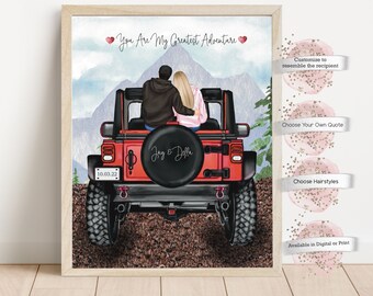 Custom Adventure, Mountains, JK, SUV, Gift for Her, 4x4 Couple, Off Roading, Mudding, Rig, Wheeling, Bogging, Gift for 4x4, Anniversary Gift