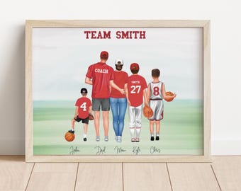 Personalized Multi-Sport Family Print, Custom Team Uniforms, Soccer, Basketball , Hockey and more( Print or Digital)