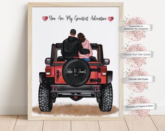 Custom Print, Personalized Off Road Print, Gift for Her,  4x4 Couple, Off Roading, Mudding, Rig, Bogging, SUV, Mountain Adventure