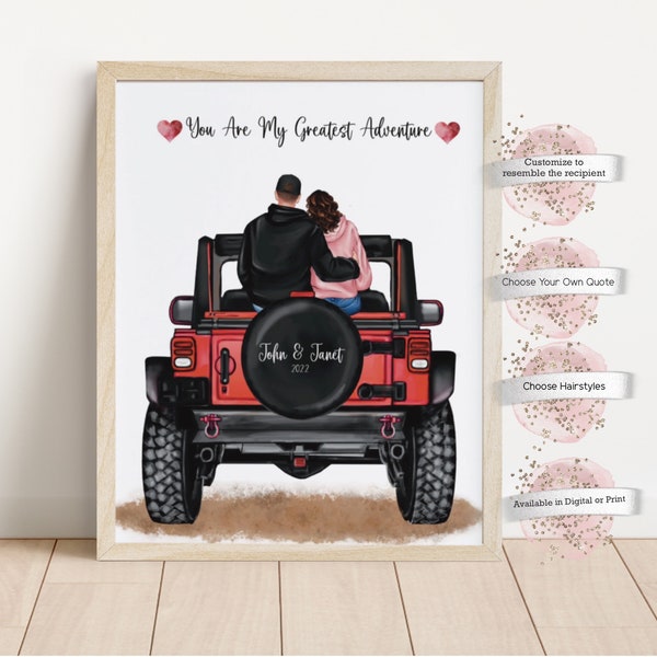 Custom Print, Personalized Off Road Print, Gift for Her,  4x4 Couple, Off Roading, Mudding, Rig, Bogging, SUV, Mountain Adventure