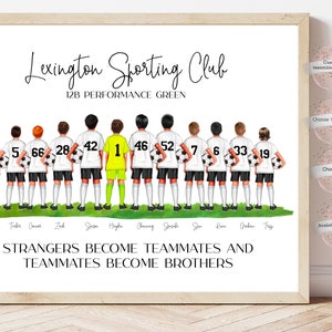 Football personnalisé, Impression de football, Impression personnalisée d'équipe de football, Cadeau de sport pour équipe, Joueur de football, Cadeau pour entraîneur, Uniformes personnalisés inclus