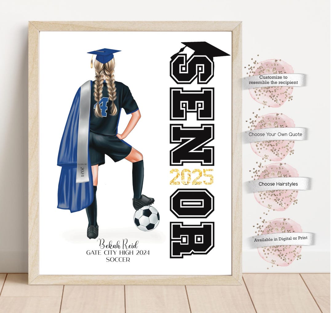 Personalized Soccer Graduation Print, Soccer Graduate, Sports ...