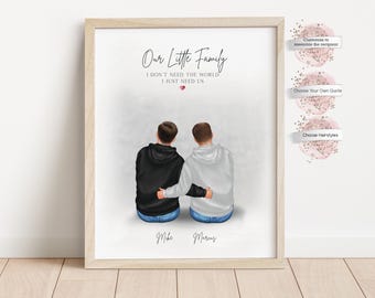 Personalized Couple Print, Gay Couple, Gift for Him, Anniversary Gift, LGBTQ (Digital or Print)