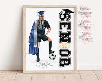 Personalized 2026 Senior Soccer Graduation Print, Custom Uniform  Included, Senior Night Gift ( Digital or Print)