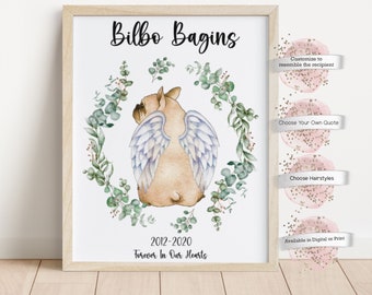 Personalized Dog Memorial Print,  Pet Loss, Sympathy Gift (Digital or Print)