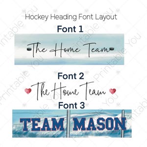 Personalized Hockey Family Print, Custom Uniform Included, Hockey Gift, Gift for Hockey Fans image 7