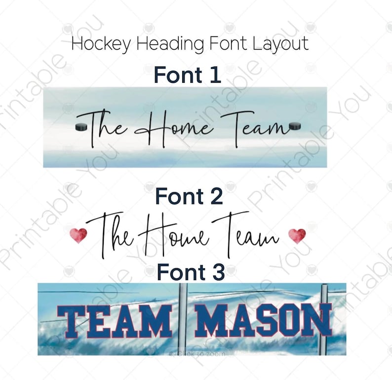 Personalized Hockey Family Print, Custom Uniform Included, Hockey Gift, Gift for Hockey Fans image 7