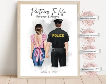 Personalized Gift for Police Officer Couple, OPP Officer, Police Couple, Gift for Girlfriend, Gift for Boyfriend, Police Gift, Couple Gift