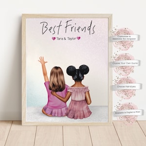 Kids Best Friend Print, Childhood Friend, Kids Birthday Party Gift, Best Friends Grade School, School Friends, Childs Best Friend