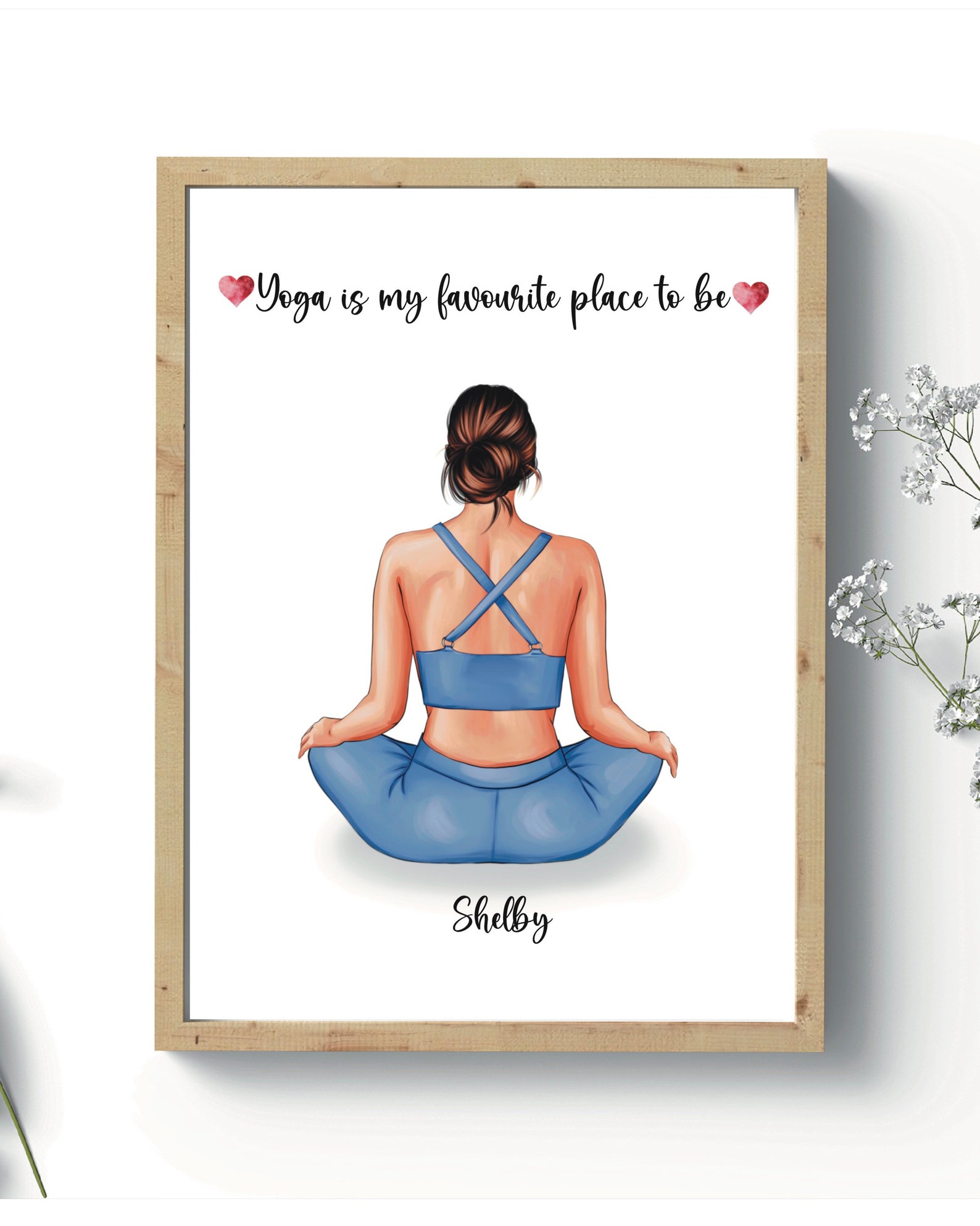 Customizable Yoga Print  - Personalized Gift for Yoga Instructor
