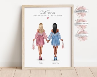 Personalized Dance Friends , Gift for Dancers, Dancer Friends (Digital or Print)