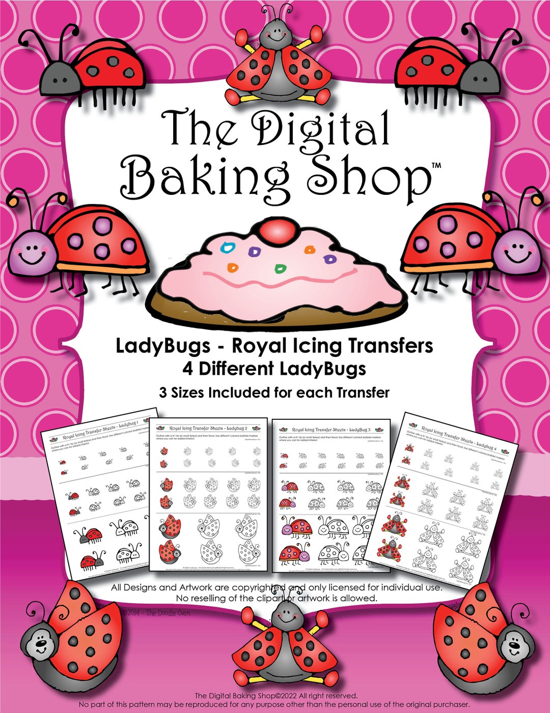 Royal Icing Transfer Sheets for Ladybugs Etsy