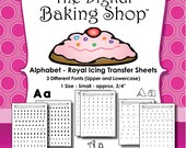 Small Font Size: 3/4 inch Special Request Font For Transferring Letters to Your Bakes
