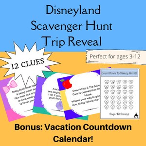 California Magical Vacation Scavenger Hunt & Count Down