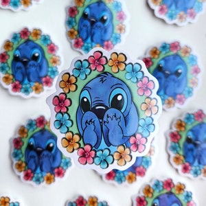 Stitch disney sticker - cute lilo and stitch sticker - disney park vinyl sticker - stitch portrait - disney journal - disney smallshop