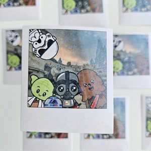 Starwars sticker - cute sticker starwars - darts vader sticker- chewbacca vinyl sticker - cute baby yoda