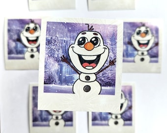 Pegatina de Olaf - pegatina congelada - pegatina de vinilo del parque Disney - linda pegatina polaroid de Olaf