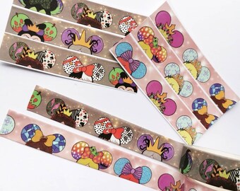 Washi tape Disney princesses and villains - masking tape Minnie ears - cute disney tape disney journal or scrapbook