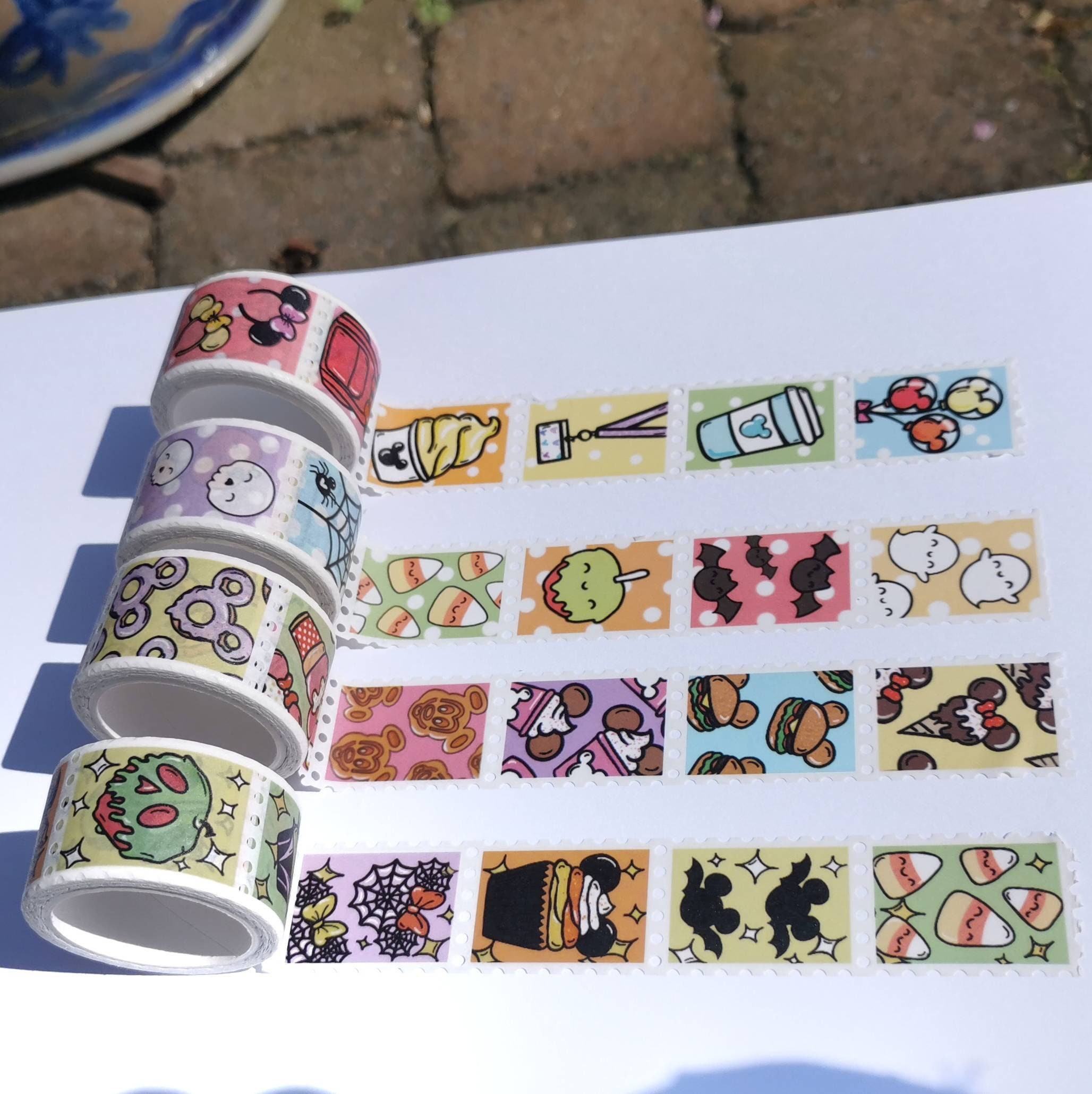 Stamp shaped washi tape - cute Disney washi tape - Disney park essentials washi tape
